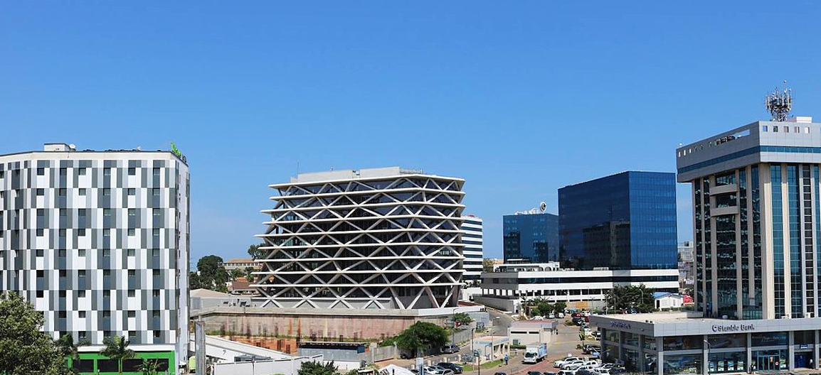 Accra skyline and entrepreneurship hubs
