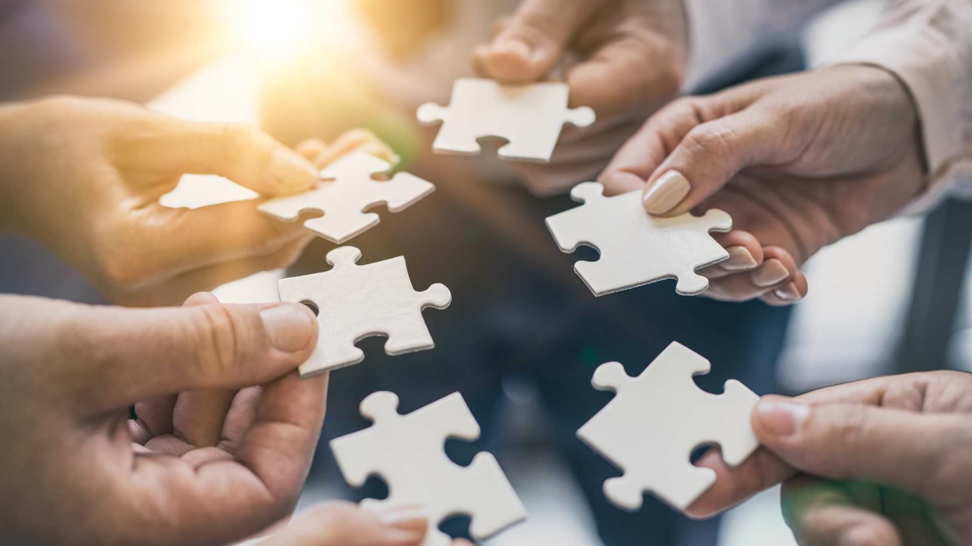 Puzzle pieces symbolizing partners