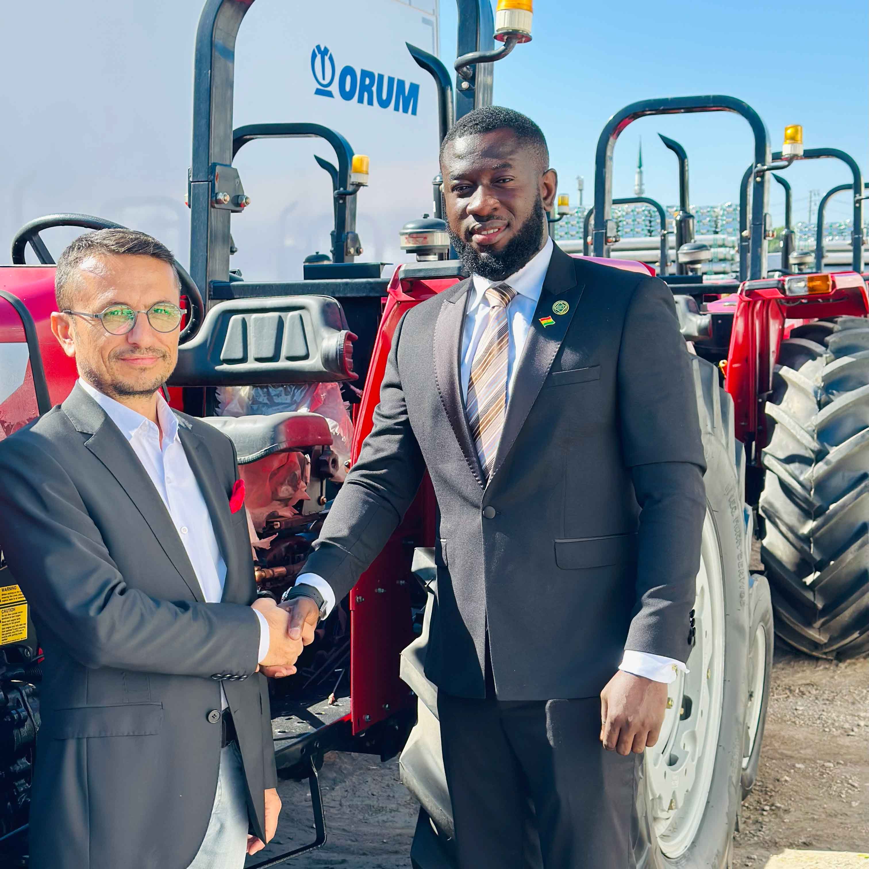 Leaders greeting at a project site
